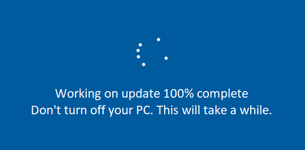 עובד על עדכון Windows 10