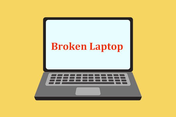 сломанный ноутбук