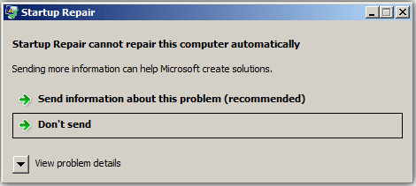Ремонт запуска не может восстановить этот компьютер автоматически