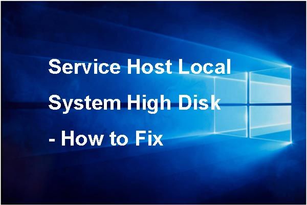 serviço host sistema local alto disco