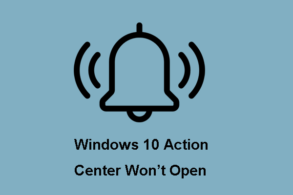 миниатюра центра действий Windows 10 не открывается