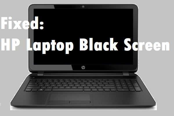 HP bærbar svart skjerm