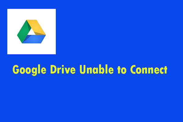 O Google Drive não consegue se conectar
