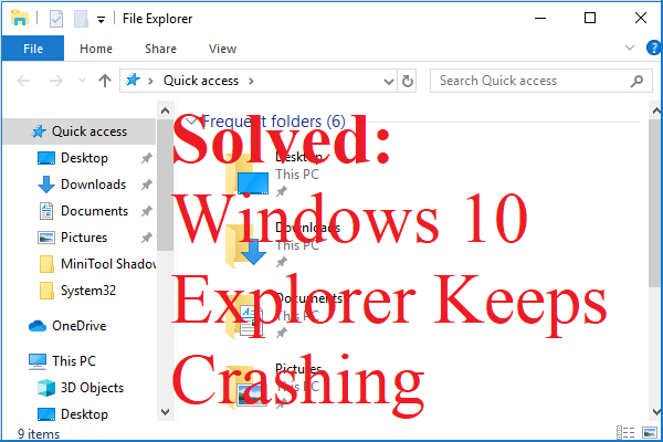 Windows 10 Explorer stürzt immer wieder ab