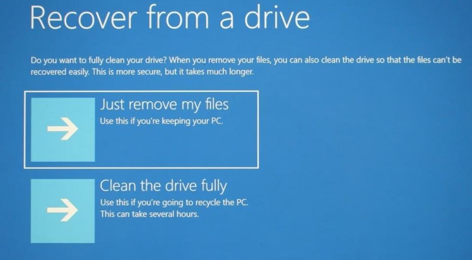 восстановить с диска Windows 10