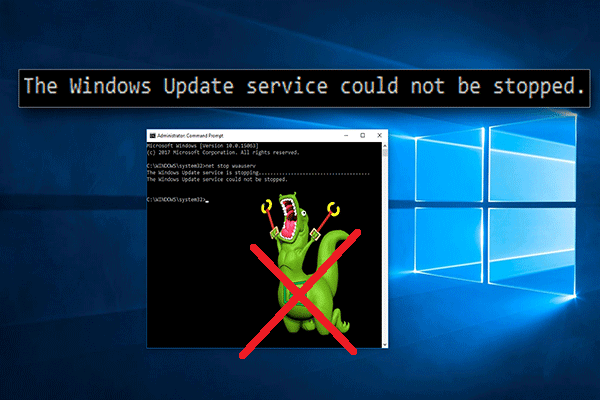 Windows Update-tjenesten kunne ikke stoppes