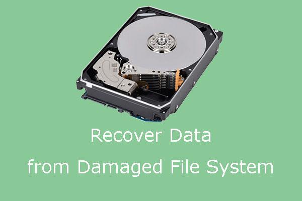 Como recupero dados de uma unidade com sistema de arquivos danificado