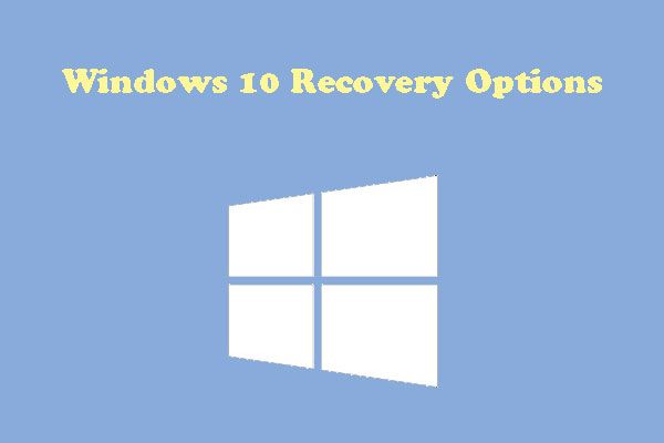 Opções de recuperação do Windows 10