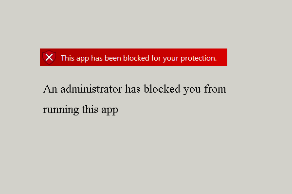 Ein Administrator hat Sie daran gehindert, diese App thumbanil auszuführen
