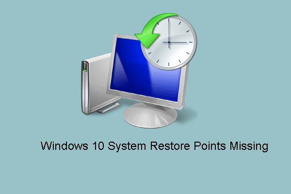 Pontos de restauração do Windows 10 ausentes