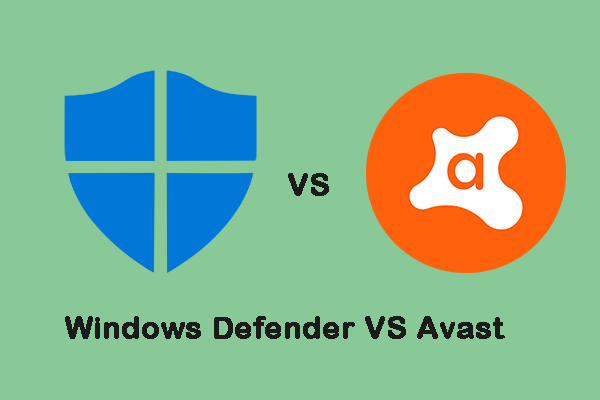 Windows Defender frente a Avast