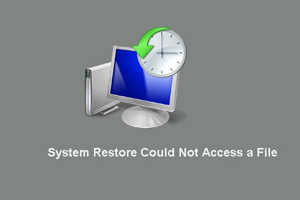 a restauração do sistema não pôde acessar um arquivo