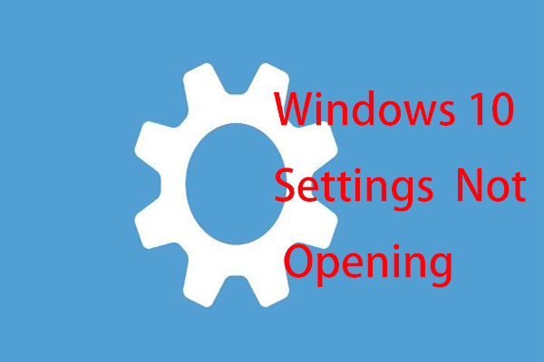 As configurações do Windows 10 não abrem