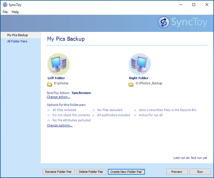 запустить синхронизацию папок Windows 10