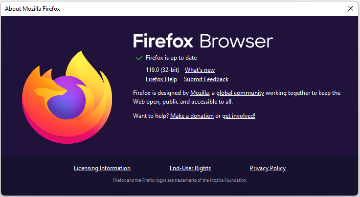 atualizar o Firefox