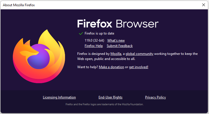 обновить Firefox