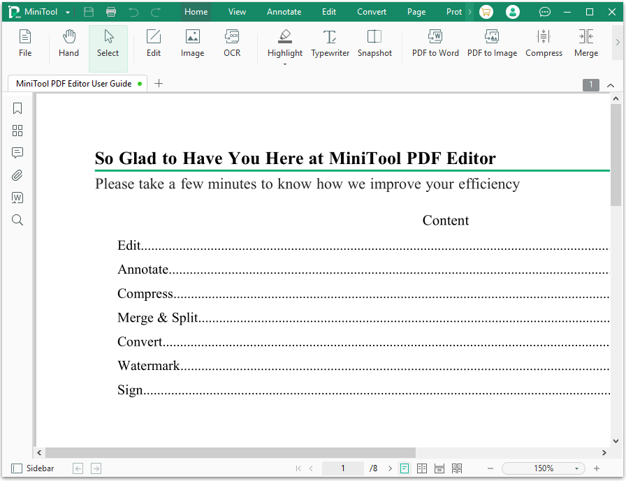 редактировать PDF с помощью MiniTool PDF Editor