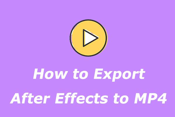 Как экспортировать After Effects в MP4 с помощью Media Encoder или без него