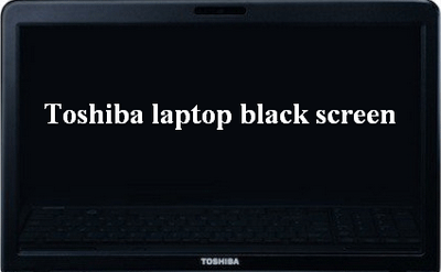 Tela preta do laptop Toshiba