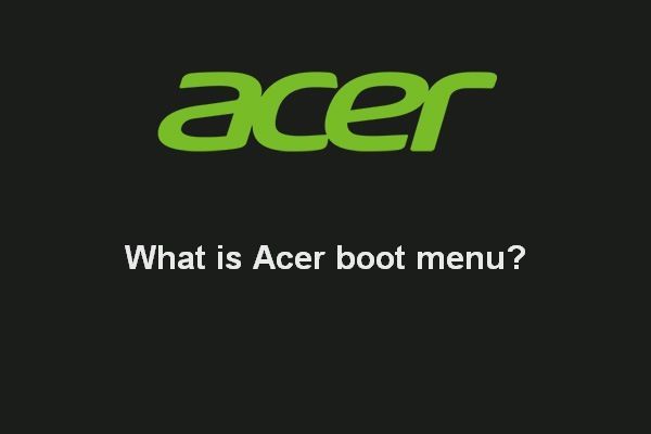 Menu de inicialização Acer