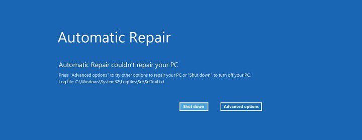 O Reparo Automático não conseguiu reparar o seu PC