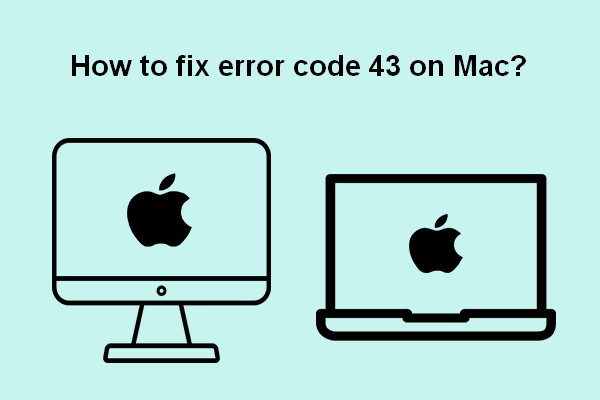 Код ошибки 43 Mac