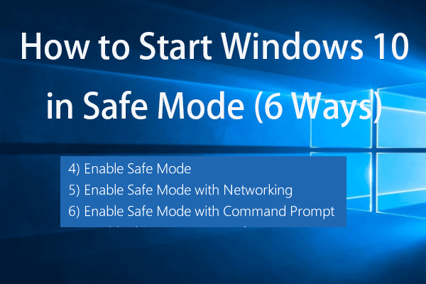hvordan du starter Windows 10 i sikkermodus