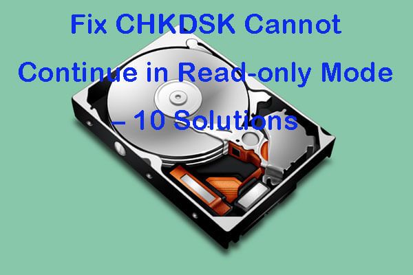 O CHKDSK não pode continuar no modo somente leitura