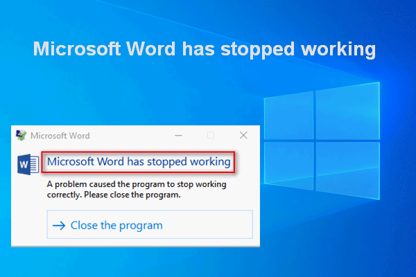 Microsoft Word parou de funcionar