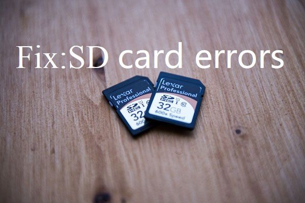 Erros de cartão SD