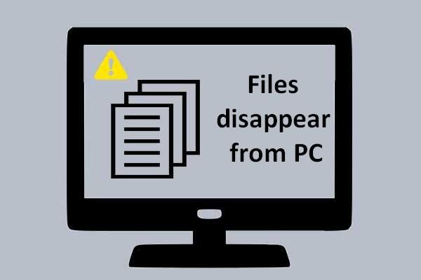 Os arquivos desaparecem do PC