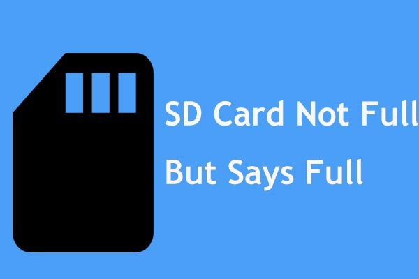O cartão SD não está cheio, mas diz cheio