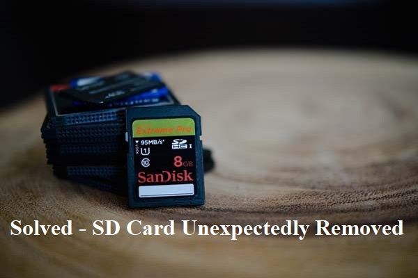 Cartão SD removido inesperadamente