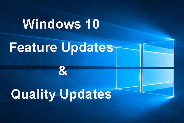 Atualizações do Windows 10: atualizações de recursos e atualizações de qualidade