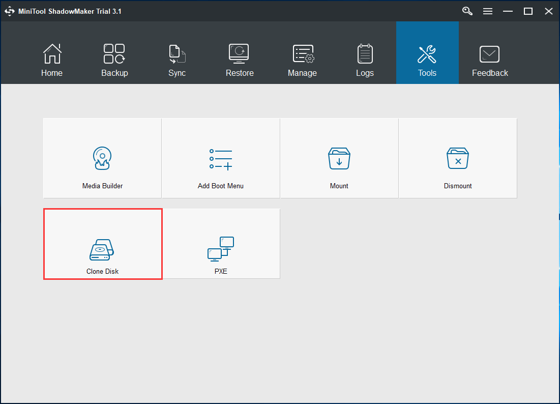 MiniTool ShadowMaker atualiza HDD para SSD