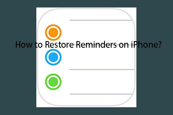 restaurar lembretes no iPhone