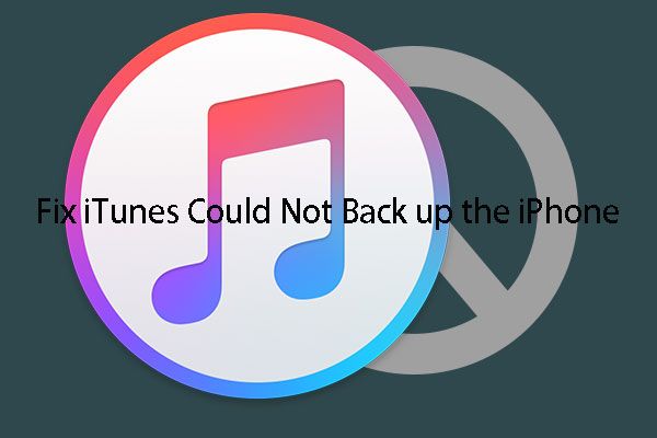 o iTunes não conseguiu fazer backup da miniatura do iphone