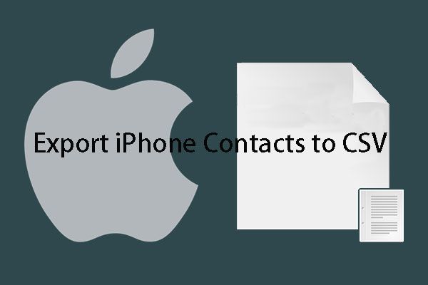 Exportieren Sie iPhone-Kontakte in CSV