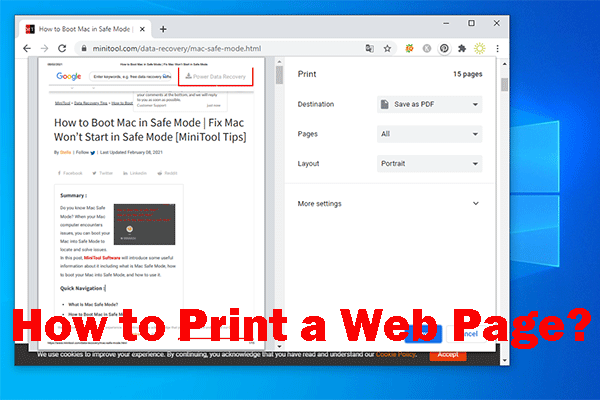 Como imprimir uma página da web no Chrome, Edge, Firefox e Safari?