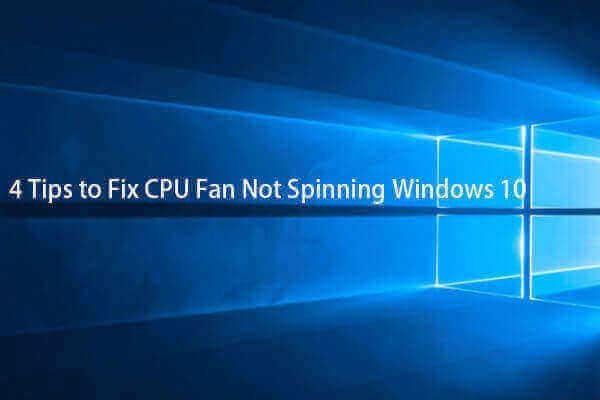 4 dicas para consertar o ventilador da CPU que não gira no Windows 10