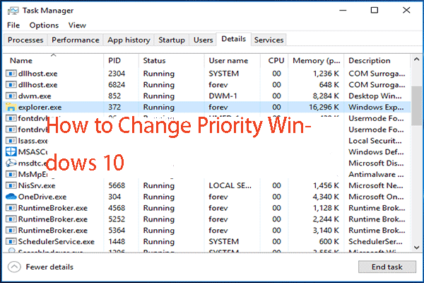 как установить приоритет Windows 10