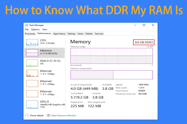 como posso saber qual é o DDR da minha RAM