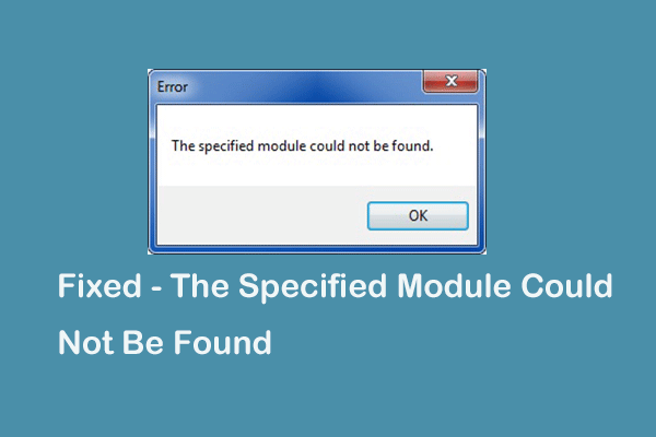 o módulo especificado não pôde ser encontrado