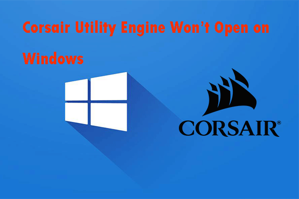 Corsair Utility Engine não abre