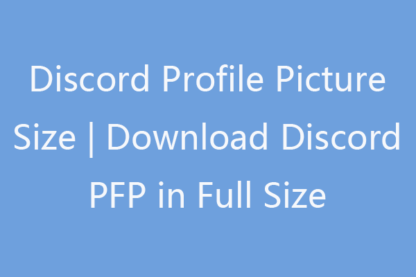 Размер изображения профиля Discord