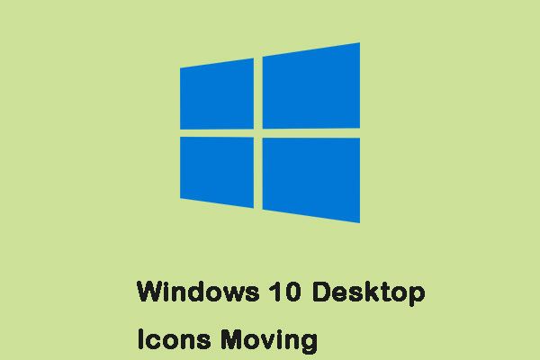 Windows 10 skrivebordsikoner beveger seg