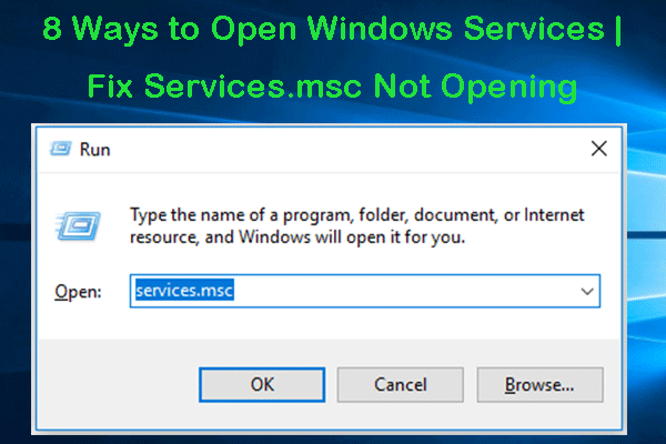 So öffnen Sie die Miniaturansicht von Windows Services