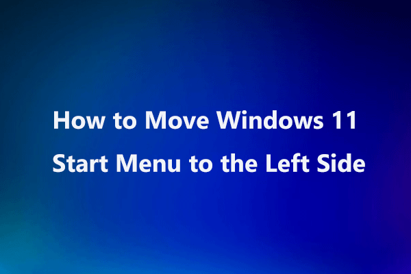 переместить меню Пуск Windows 11