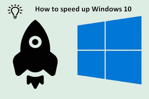 dicas para acelerar o Windows 10 em miniatura