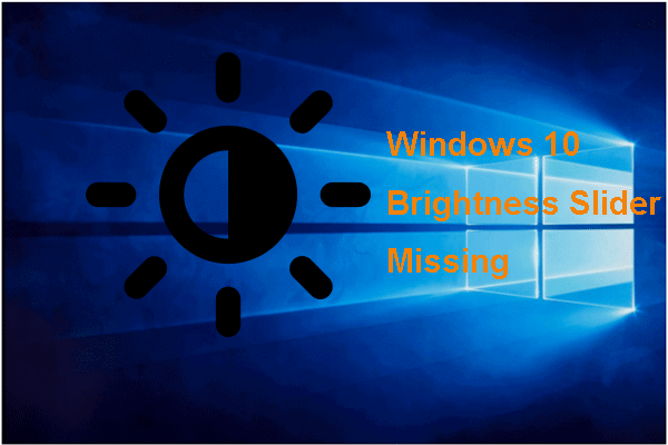 Controle deslizante de brilho do Windows 10 ausente